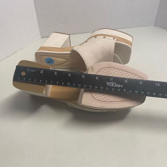 JESSICA SIMPSON JS-Charlete Platform Sandals 9M Cream No Box New With Defect - Picture 5 of 14